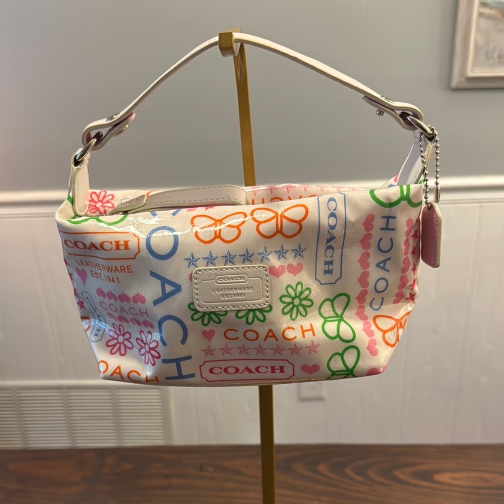 GRACE--Coach Multicolor Logo Print Handbag
